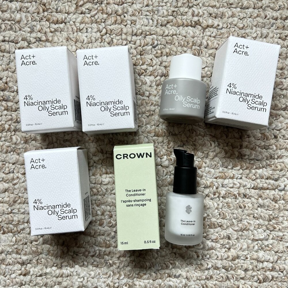 Act+Acre 4% Niacinamide Oily Scalp Serum + Crown Affair The Leave-In Conditioner